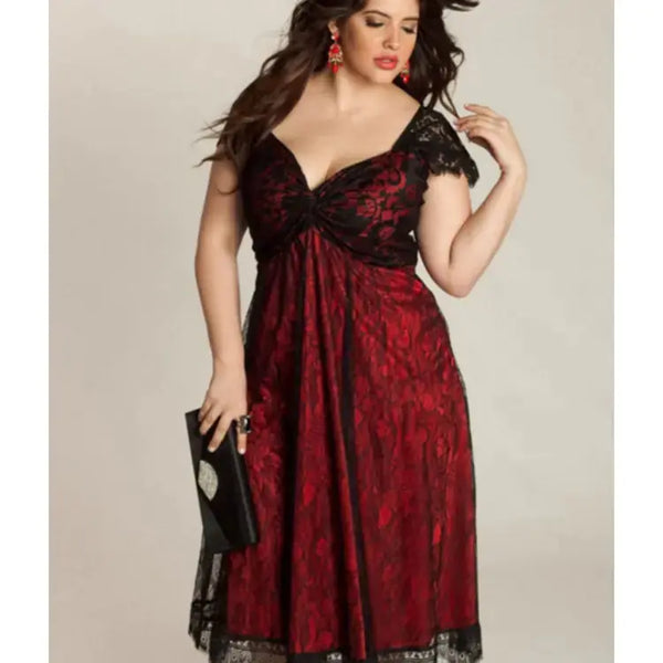 Plus Size Gothic Lace Dress for Women JTLFABFASHION