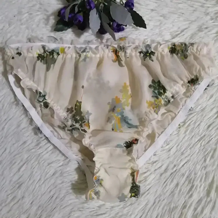 Translucent Silk Triangle Panties for Women JTLFABFASHION