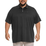 HOdo Big and Tall Mens Polo Shirt Moisture Wicking Sport Shirt Black 4XL JTLFABFASHION