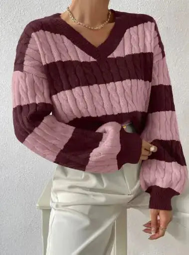 Lazy Loose Women's Knitted Sweater JTLFABFASHION