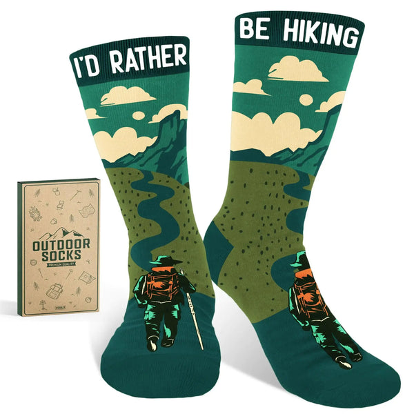 VICRAZY Funny Hiking Socks for Men and Women – Outdoor Gift