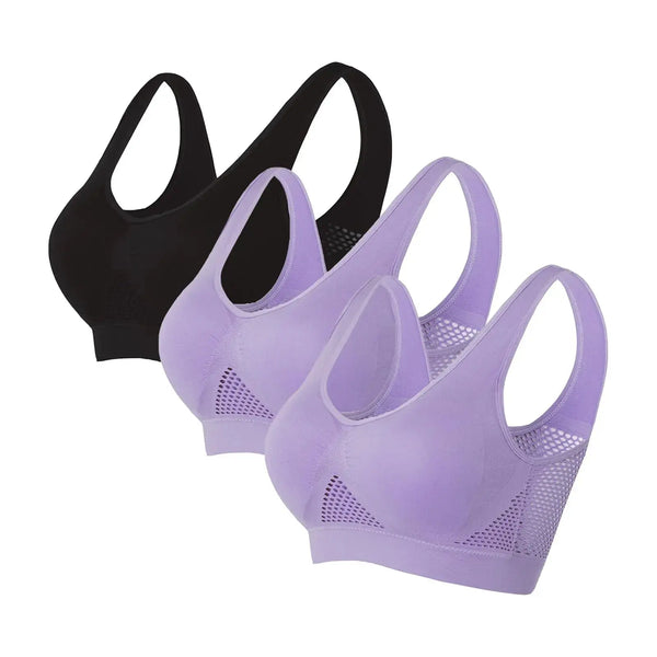 Sports Bra for Big Busted Women – Wireless Push Up Air Bra
