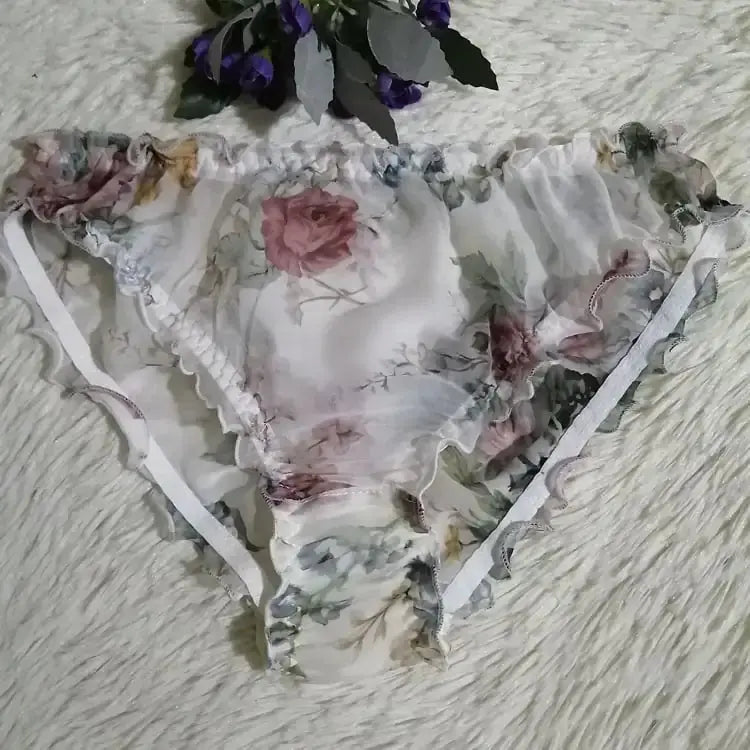 Translucent Silk Triangle Panties for Women JTLFABFASHION