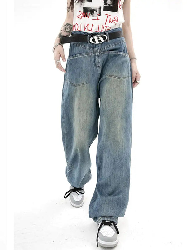 Chic Plus Size Vintage Jeans JTLFABFASHION