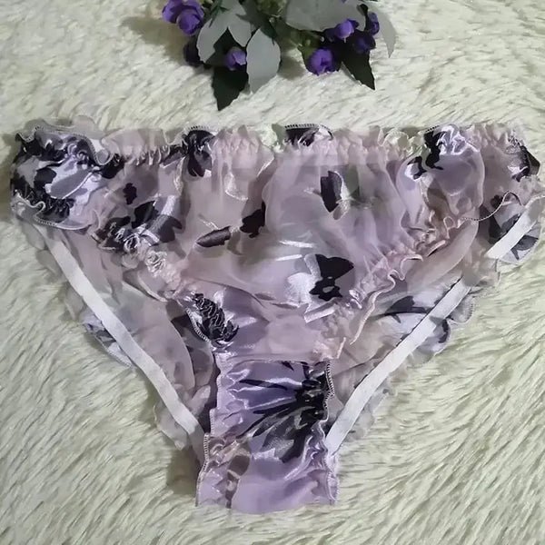 Translucent Silk Triangle Panties for Women JTLFABFASHION