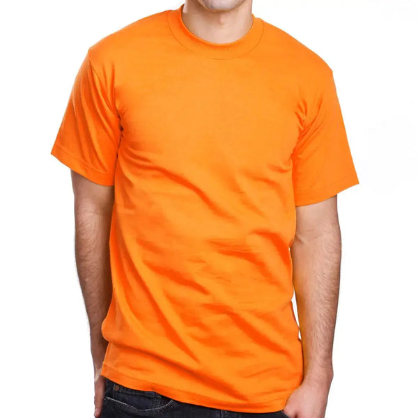 PRO 5 Super Heavy Mens T-Shirt 2XL Tall Orange JTLFABFASHION