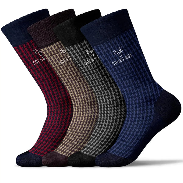 SOCKS BOX Men’s Dress Socks Gift Set – Premium Bamboo Rayon Socks