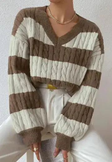 Lazy Loose Women's Knitted Sweater JTLFABFASHION