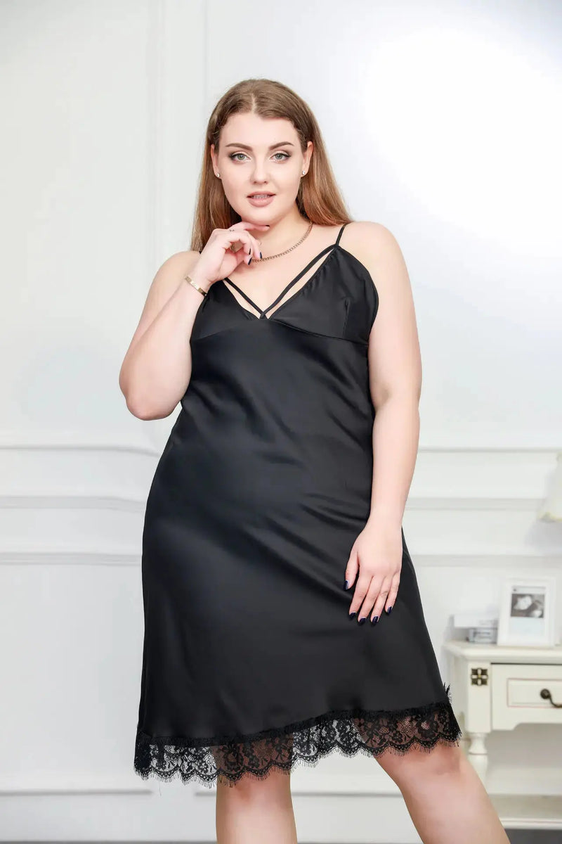 Plus Size Lace Cami Nightgown for Women JTLFABFASHION