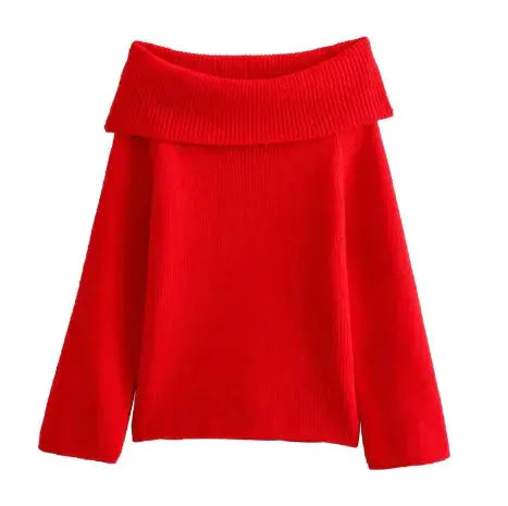 Women’s Solid Color Pullover Sweater – Minimal Cozy Style