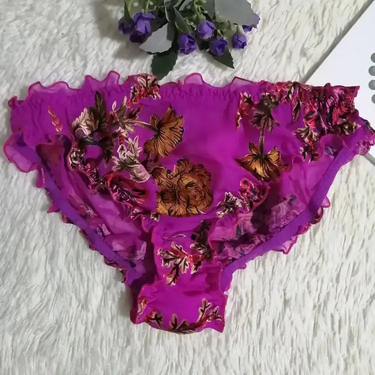 Translucent Silk Triangle Panties for Women JTLFABFASHION