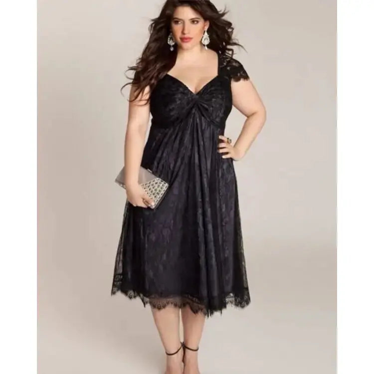 Plus Size Gothic Lace Dress for Women JTLFABFASHION