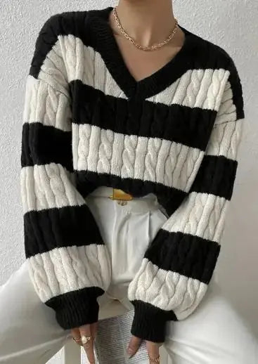 Lazy Loose Women’s Knitted Sweater – Effortless Cozy Style