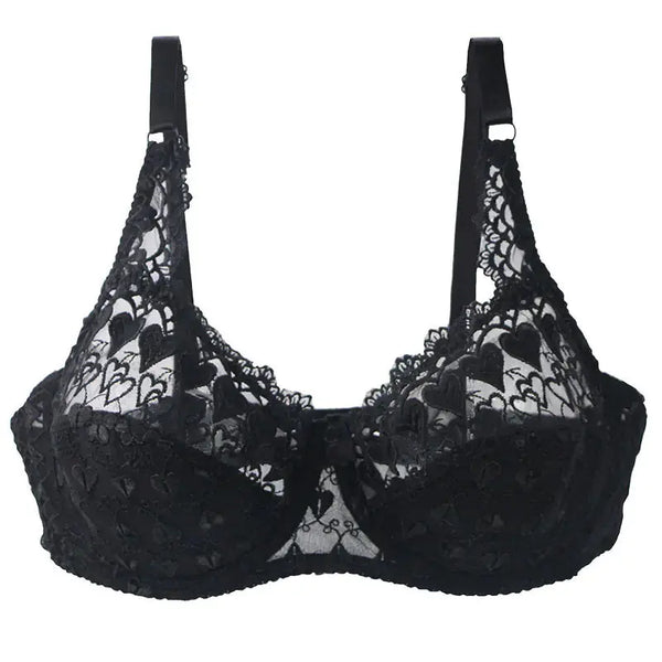 Plus Size Sexy Lace Embroidered Bra for Women JTLFABFASHION