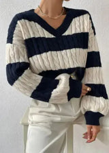 Lazy Loose Women's Knitted Sweater JTLFABFASHION