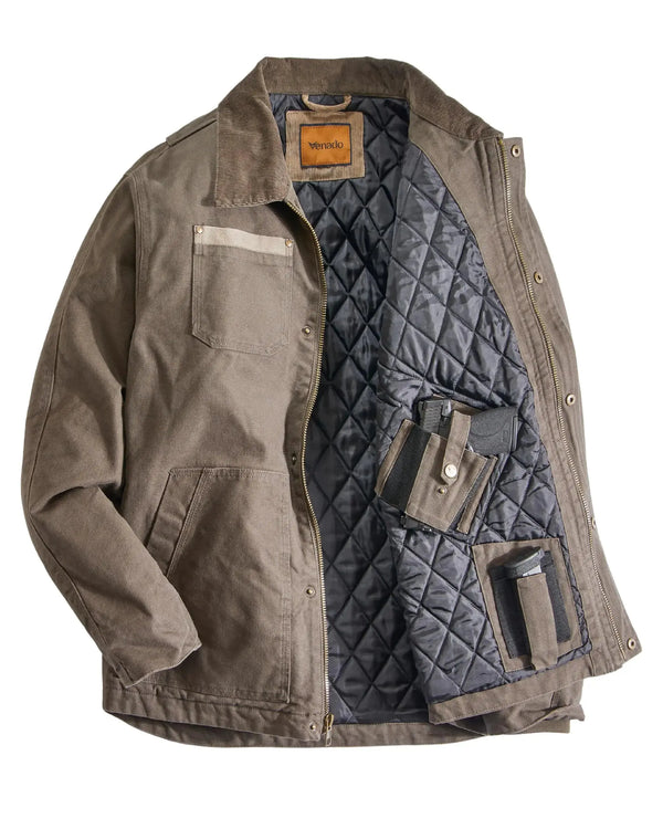 Venado Concealed Carry Jacket for Men – Heavy Duty Canvas with Conceal Carry Pockets
