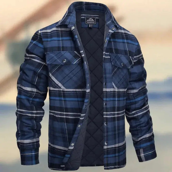 Long Sleeve Thick Checks  Men's Jacket JTLFABFASHION