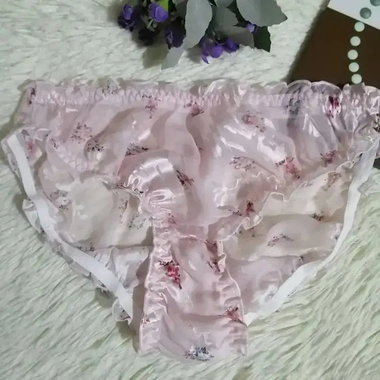 Translucent Silk Triangle Panties for Women JTLFABFASHION