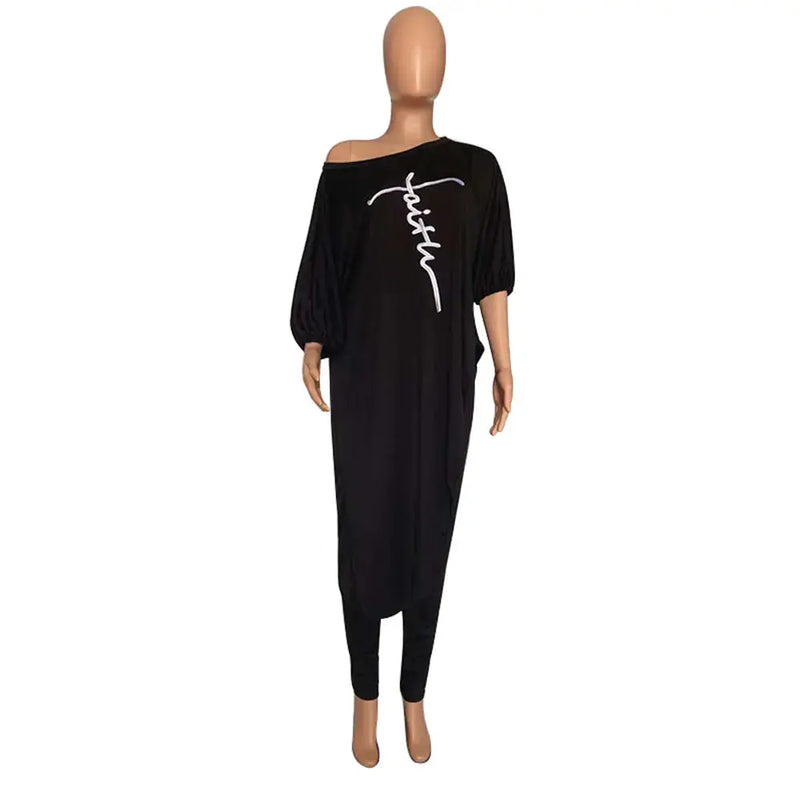 Elegant Plus Size 4XL 5XL Embroidered Two Piece Set JTLFABFASHION