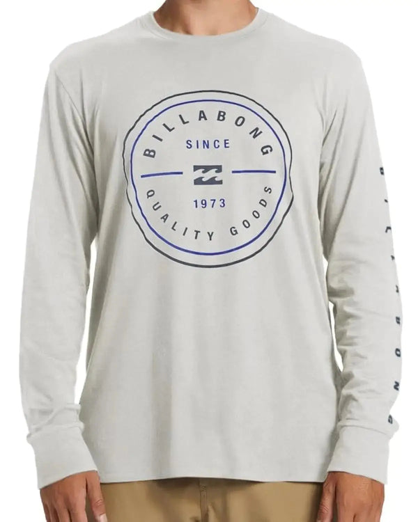 Billabong Big and Tall Long Sleeve T Shirts for Men - Cotton Graphic Tee Shirts Off-White JTLFABFASHION