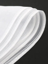 Plus Size 4XL Loose White Mesh Tiered Dress for Women JTLFABFASHION