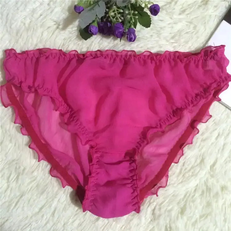 Translucent Silk Triangle Panties for Women JTLFABFASHION