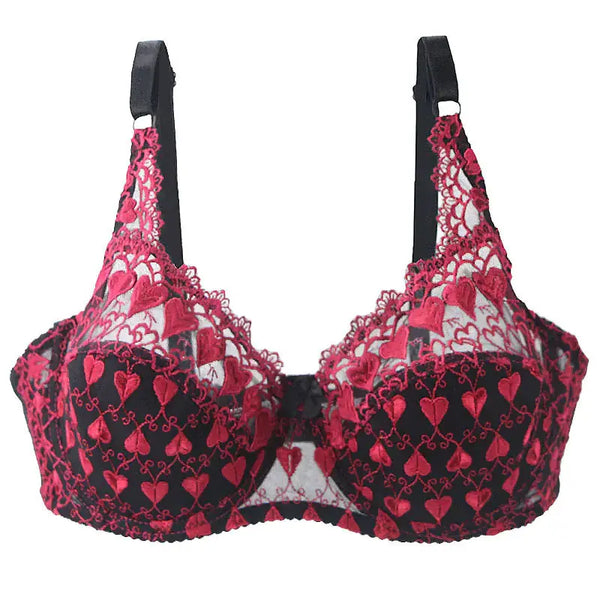 Plus Size Sexy Lace Embroidered Bra for Women JTLFABFASHION