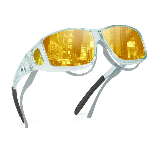 Xfeel Night Driving Glasses for Men Women Fit Over Sunglasses Anti Glare Polarized Night Vision Glasses JTLFABFASHION