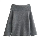 Women's Solid Color Pullover Sweater JTLFABFASHION